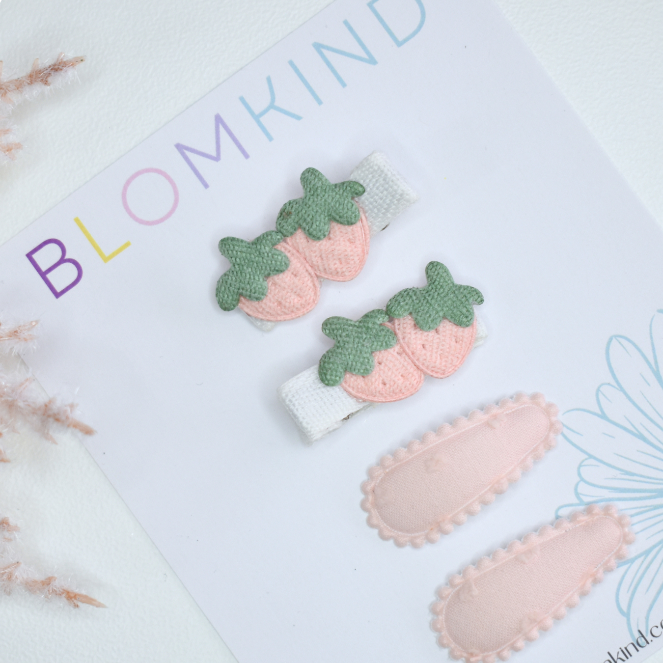 Tiny Strawberry Clips - Set of 4