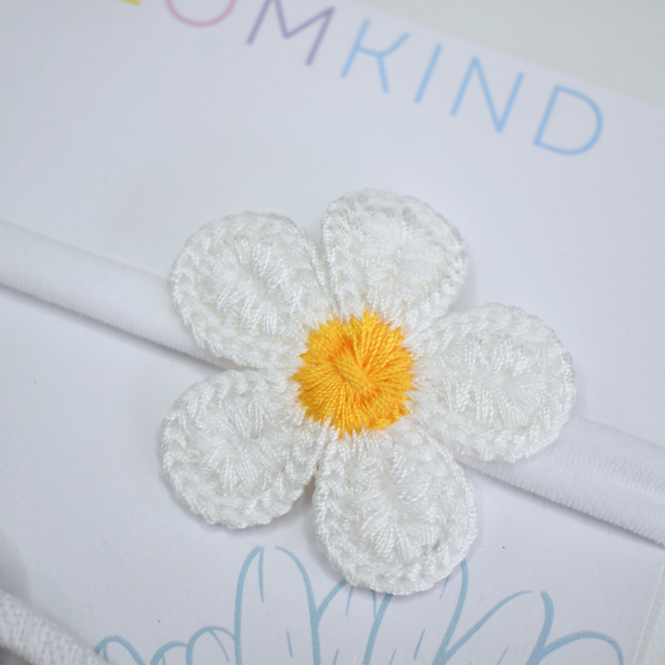 Mini & Me Daisy Pure White Headband & Clip Set
