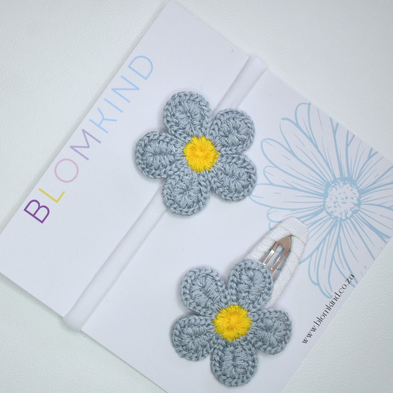Mini & Me Daisy Cloudy Headband & Clip Set