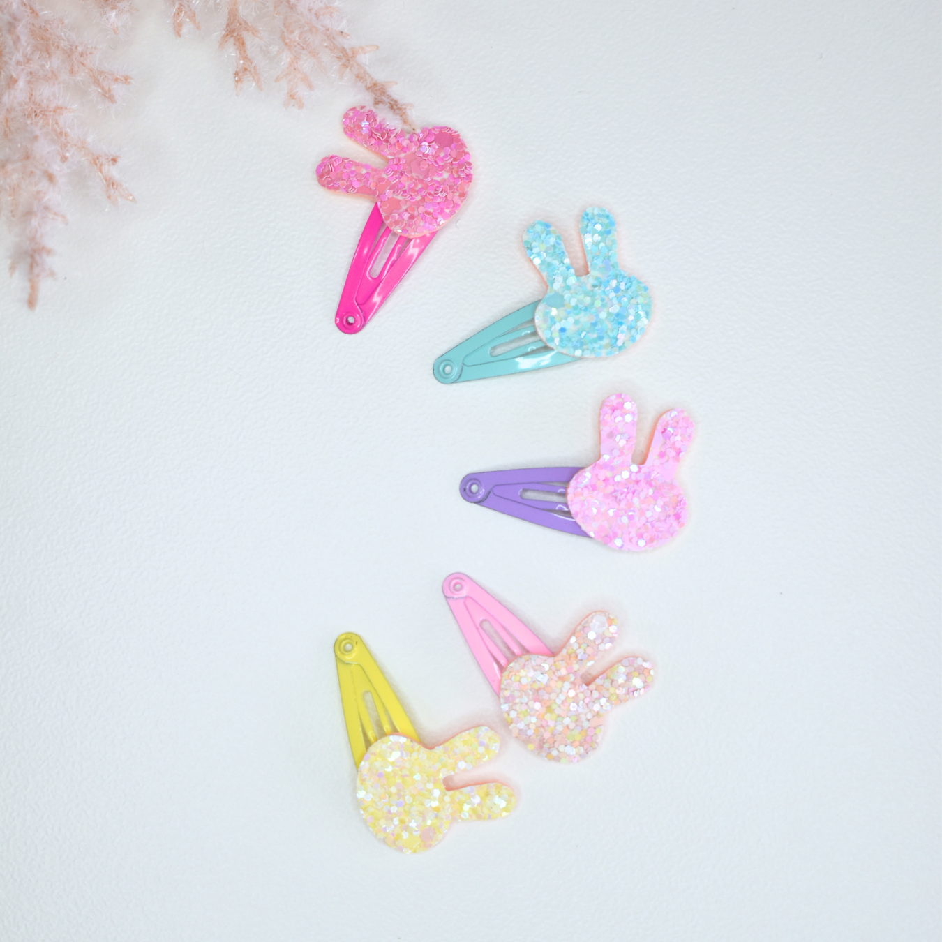 Little Bunny Sparkle Clips - Set of 5