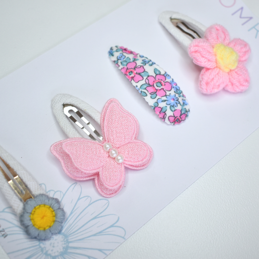 Cloudy Wing Petal Clips - Set of 4