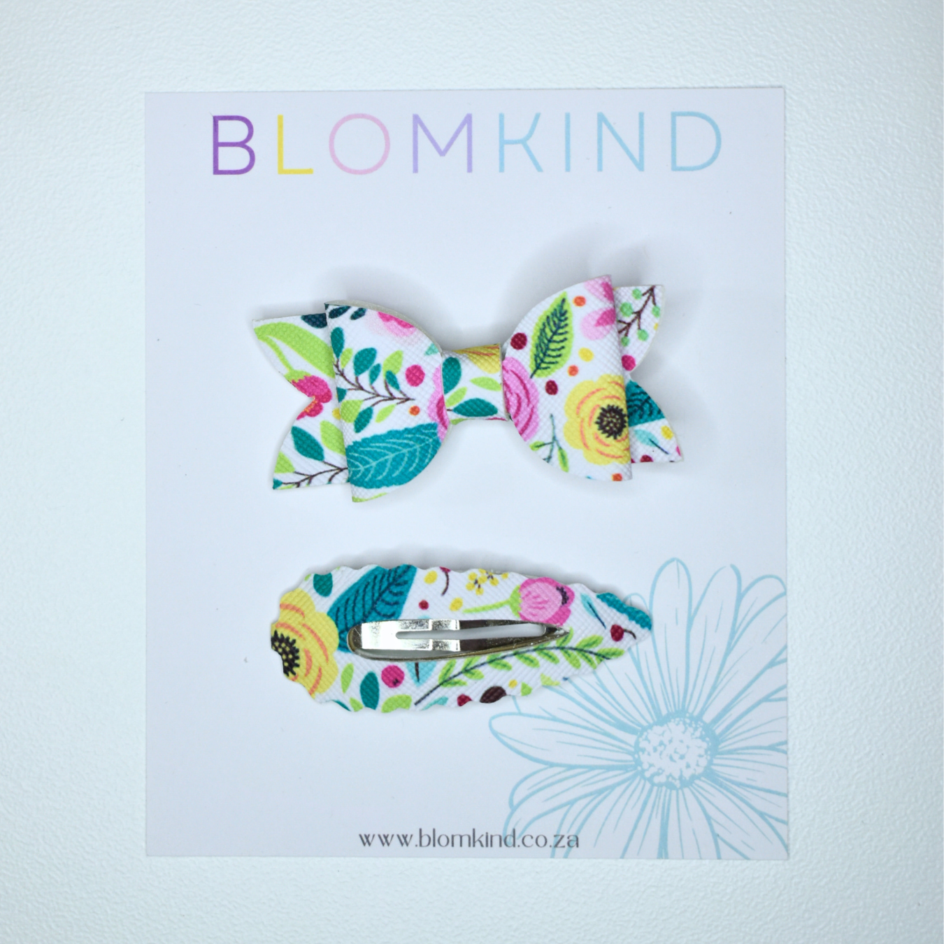 Flower Clip & Bow set - Multi Flowers