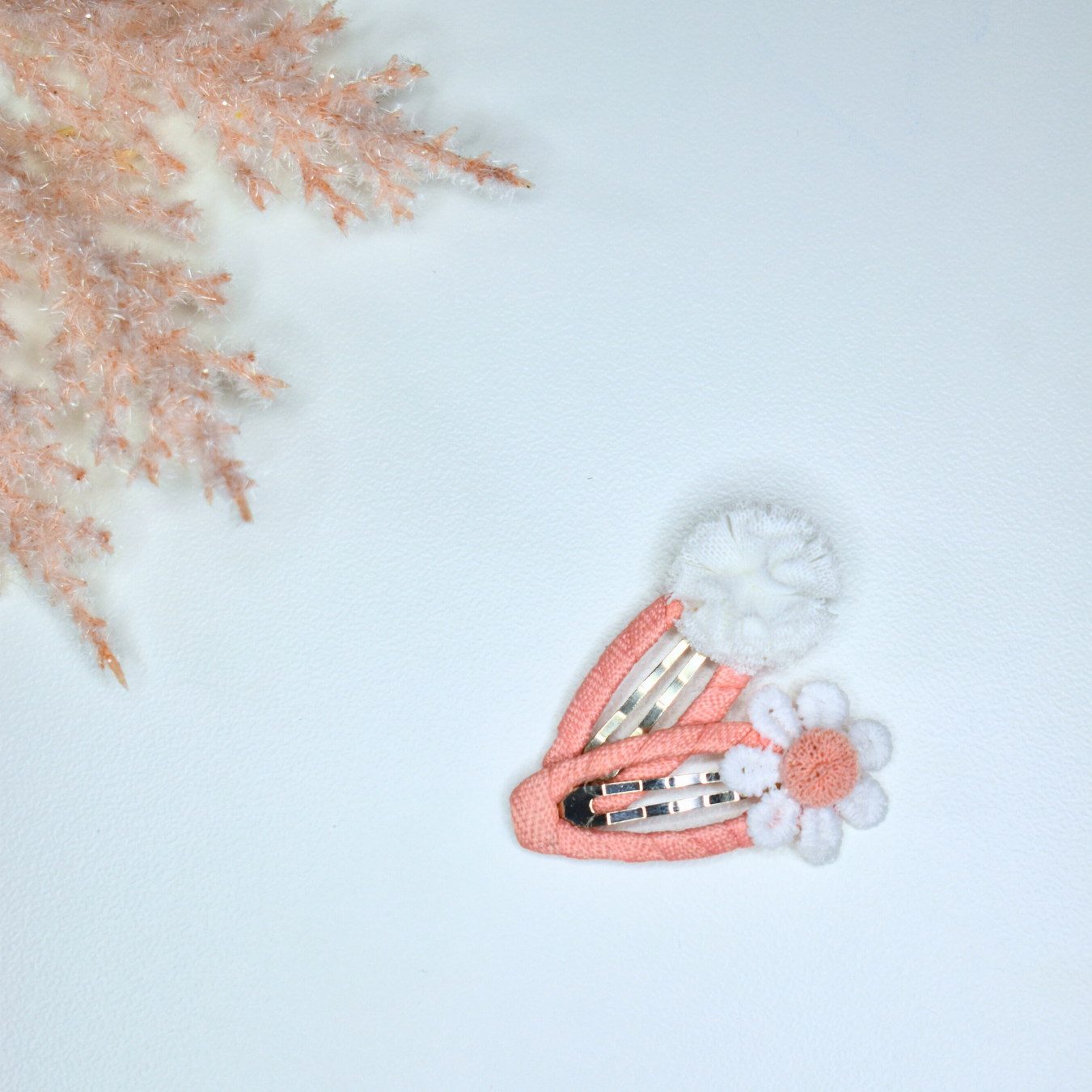 Peachy Puff Clips - Set of 2