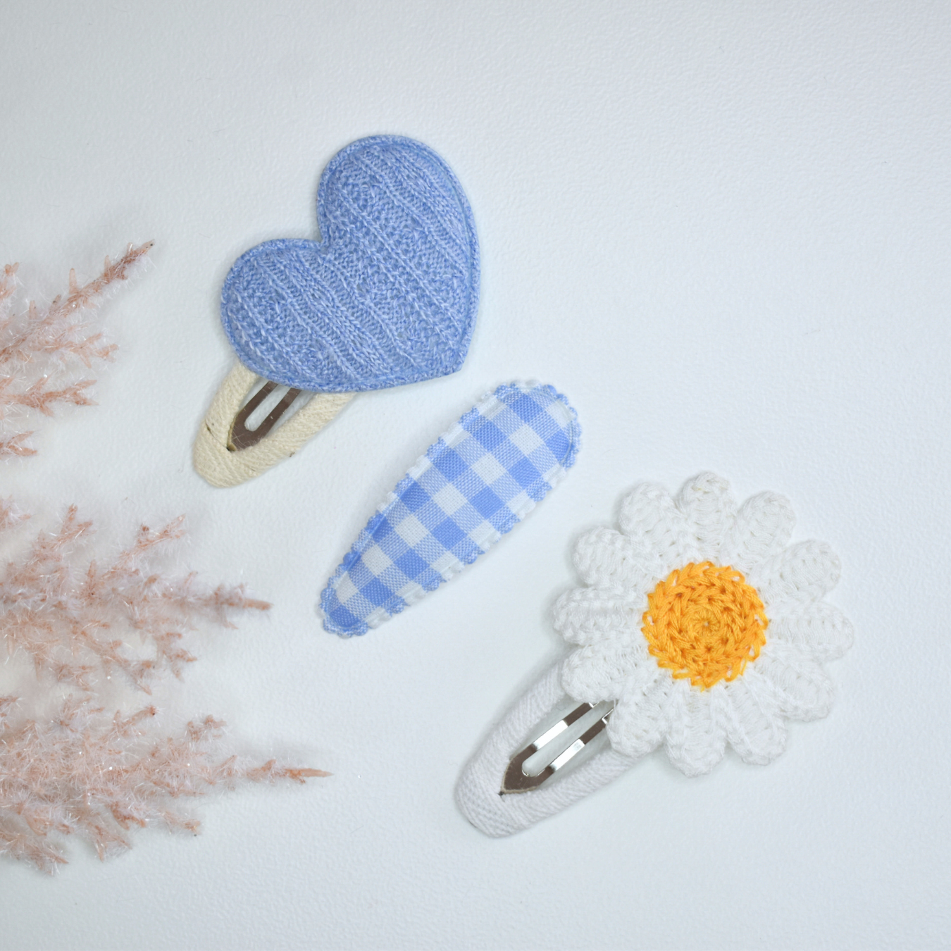 Garden Party Blue Clips - Set of 3
