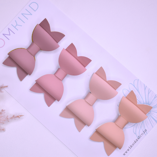 Blush Nude Bows - Set of 4