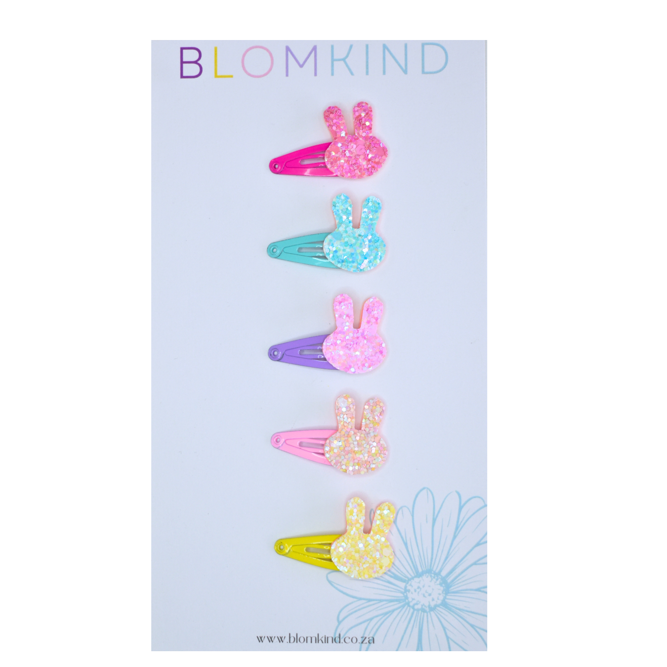 Little Bunny Sparkle Clips  - Set of 5