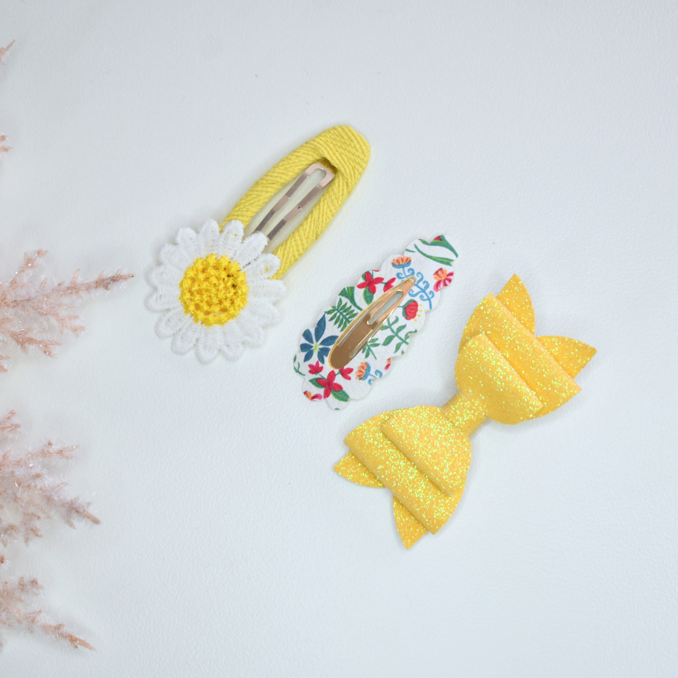 Large Sunflower Clips - Set of 3