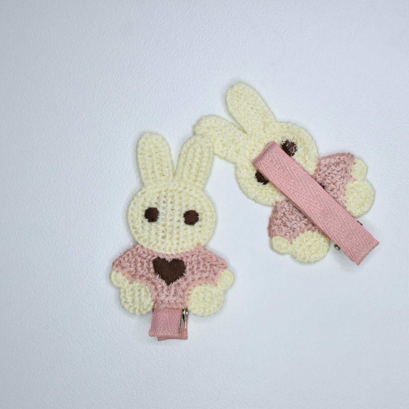 Mauve Bunny Pals Clips  - Set of 2