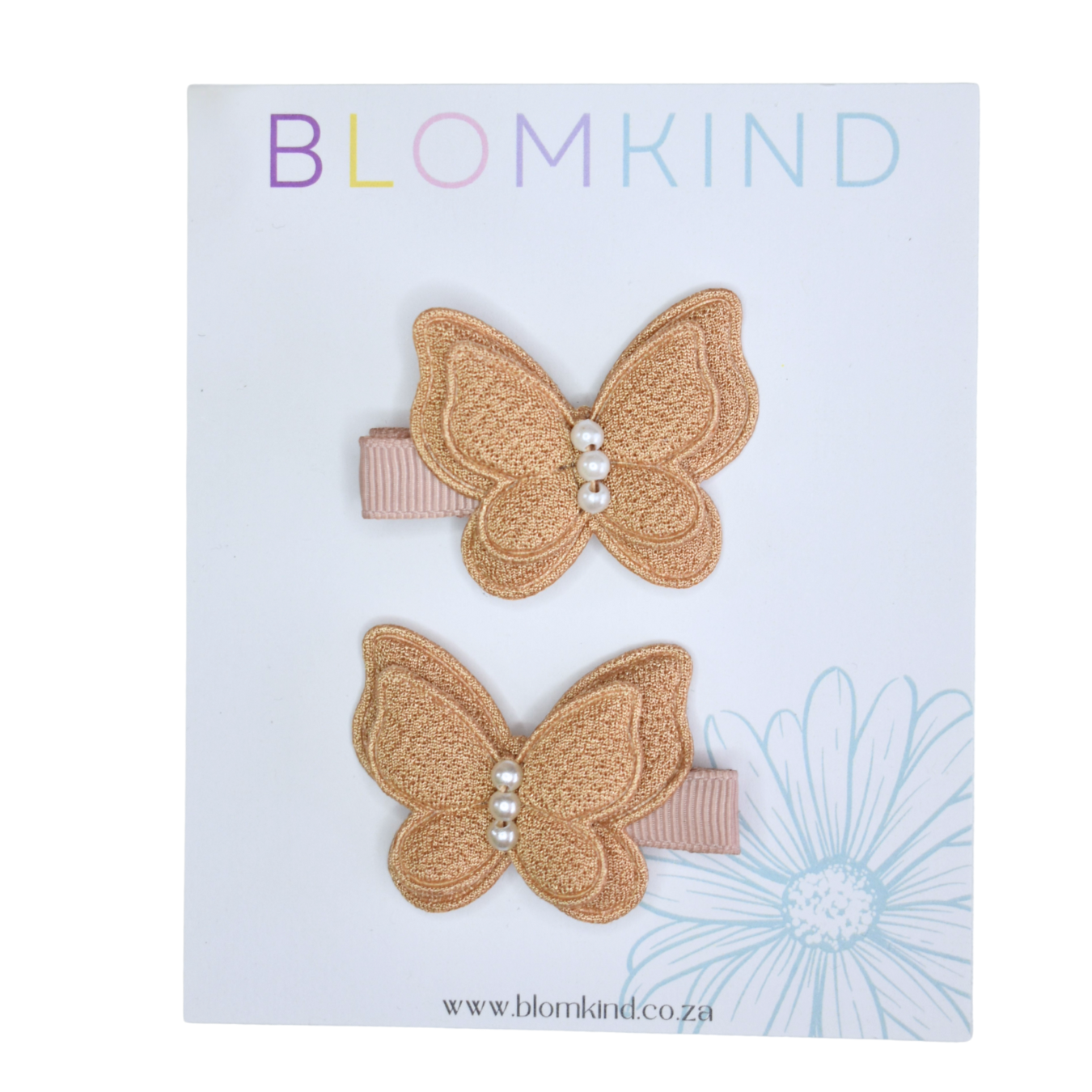 Flutter Pearl Fudge Clips  - Set of 2