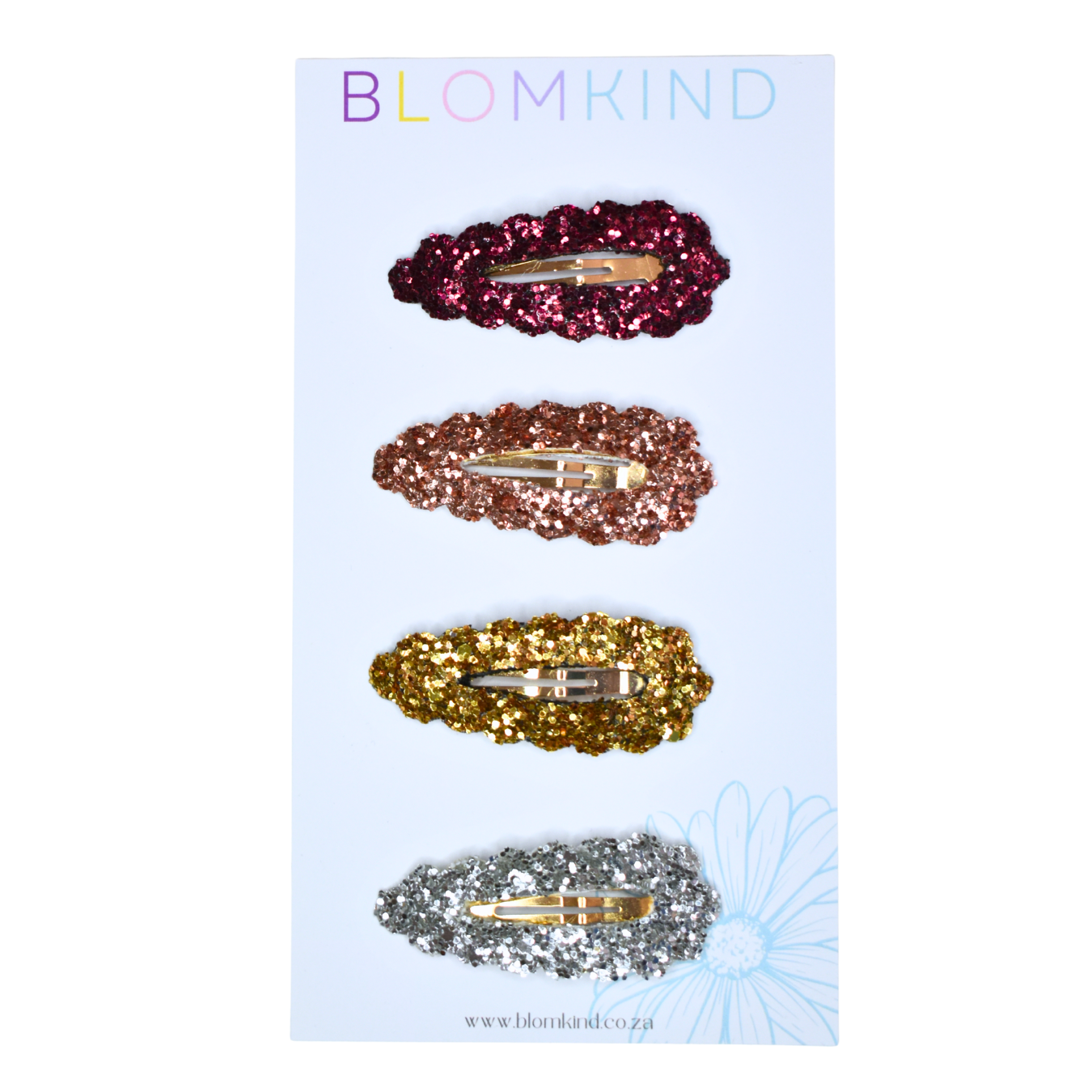 Glitter Glam Luxe Clips- Set of 4