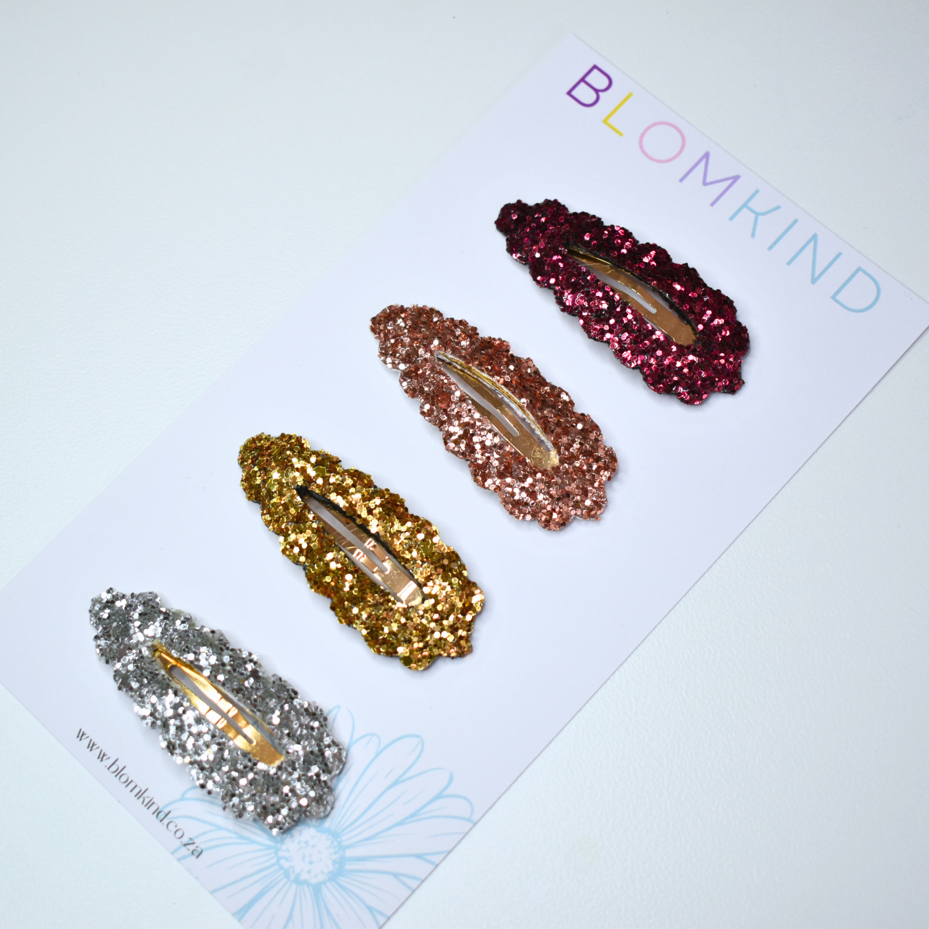 Glitter Glam Luxe Clips- Set of 4