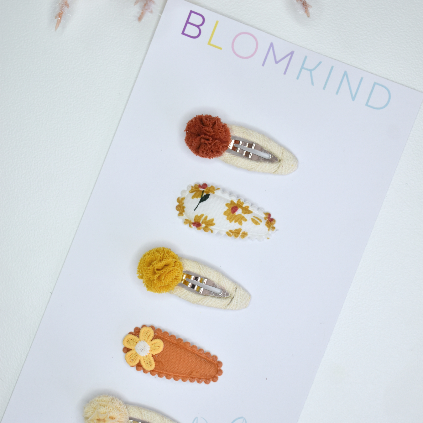 Tiny Wildflower Autumn Clips  - Set of 5