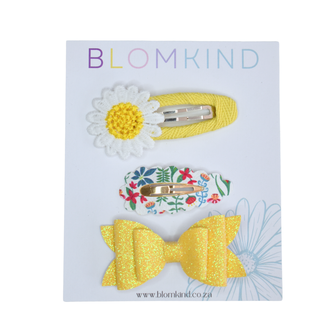 Large Sunflower Clips - Set of 3