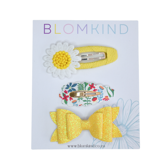 Large Sunflower Clips - Set of 3