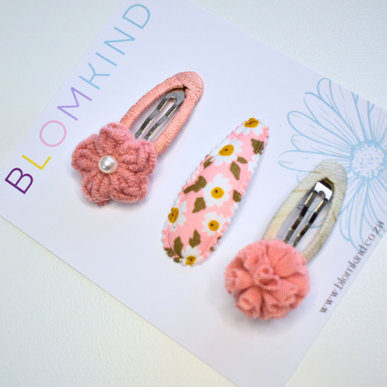 Mauve Petal Clips - Set of 3