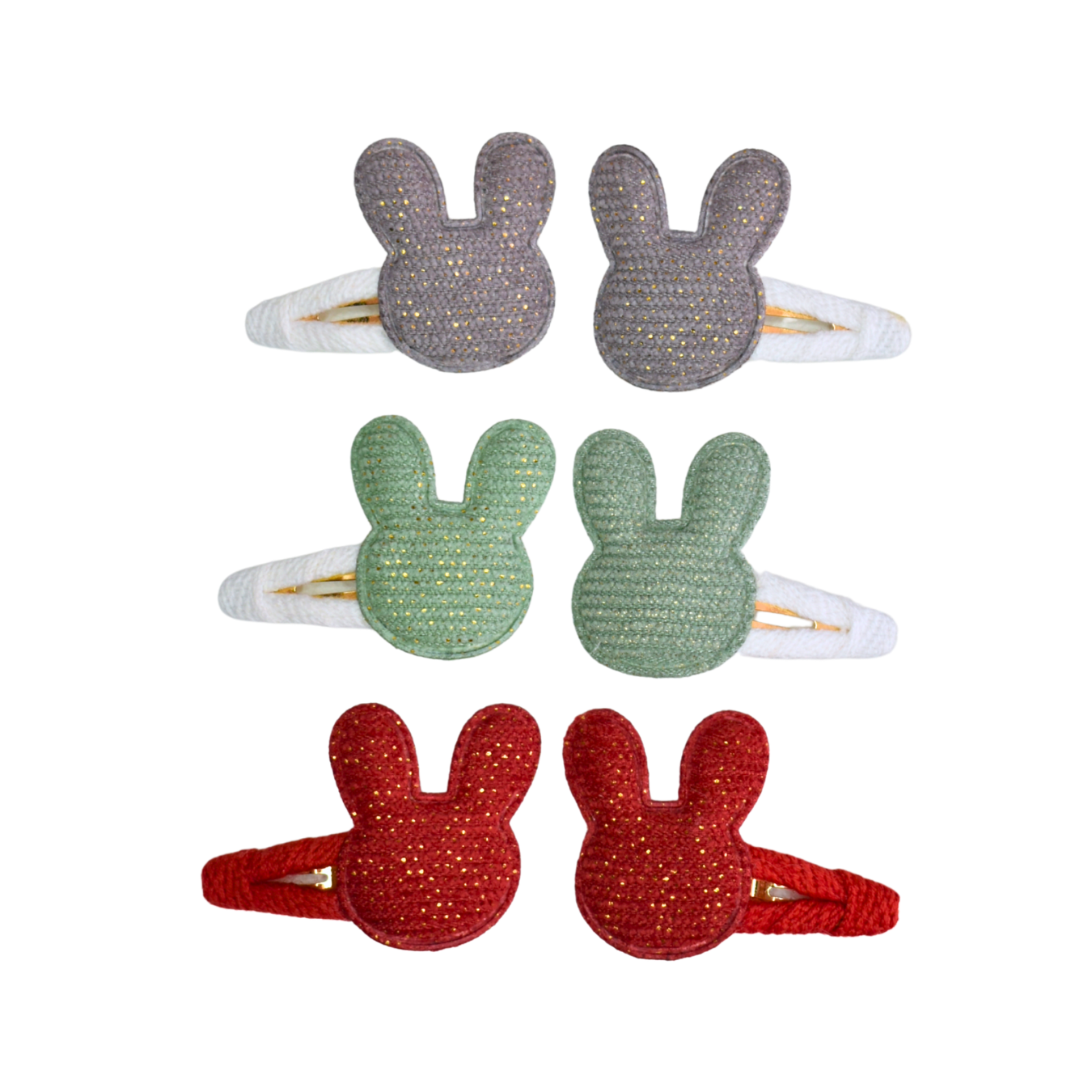 Tiny Woodland Bunny Clips - Set of 6