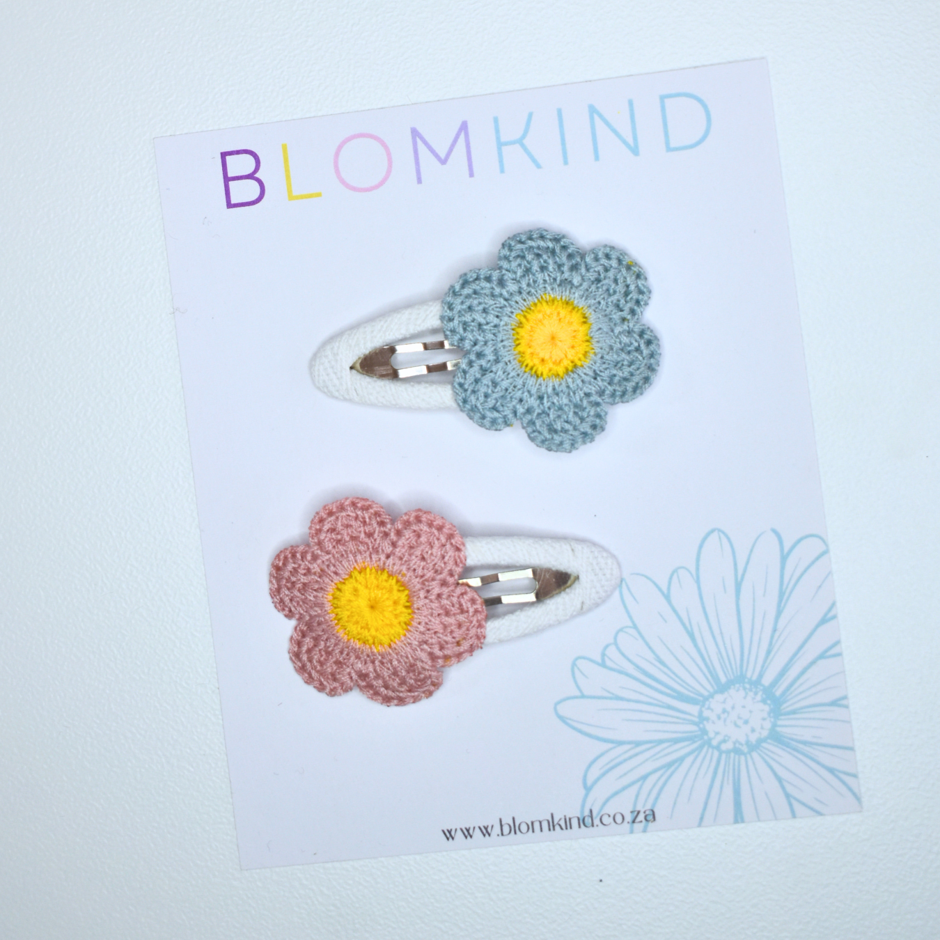 Mauve & Mist Bloom Duo Clips - Set of 2