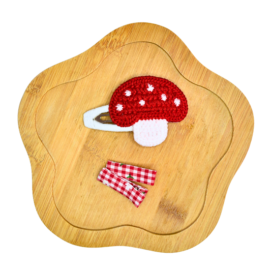 Mushroom Meadow Large Clips - Set of 3