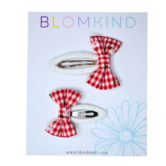 Big Sis & Little Sis Flower Bow Clips - Set of 2