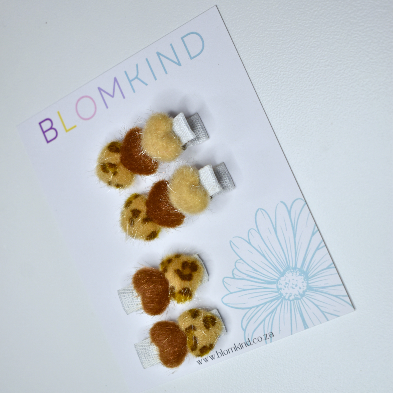 Sweetheart Sisters Clips Fluffy Mocha - Set of 4