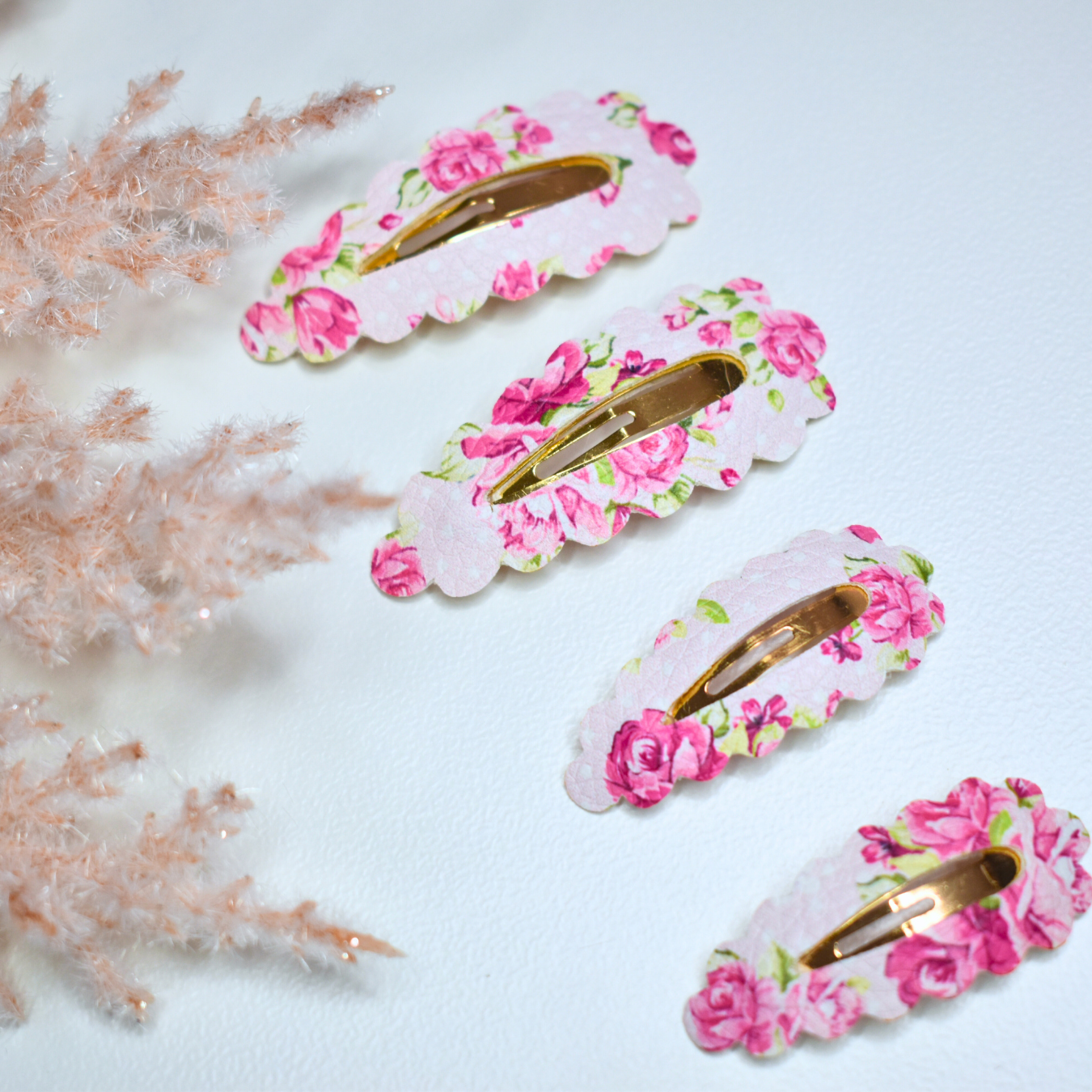 Bestie Sisters Roses Clips- Set of 4