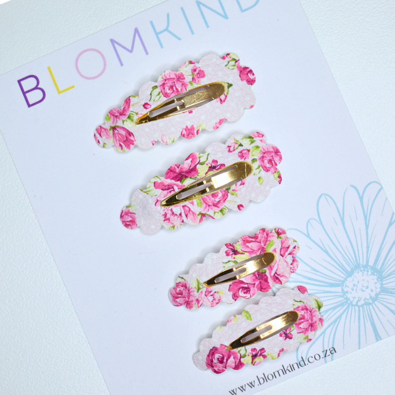 Bestie Sisters Roses Clips- Set of 4