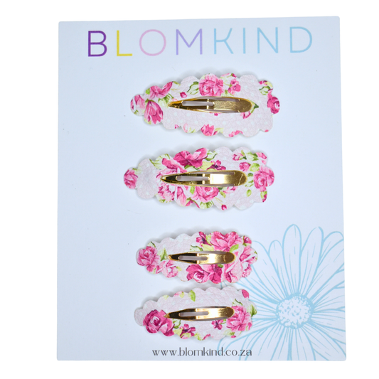 Bestie Sisters Roses Clips- Set of 4