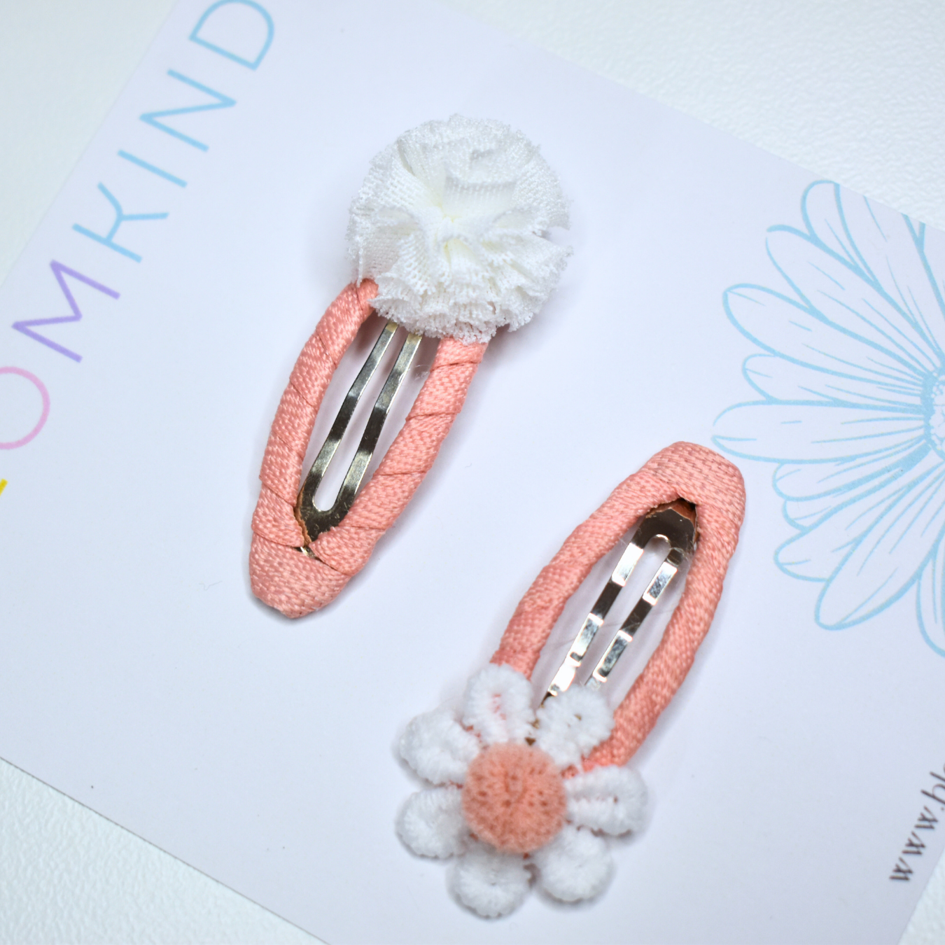 Peachy Puff Clips - Set of 2