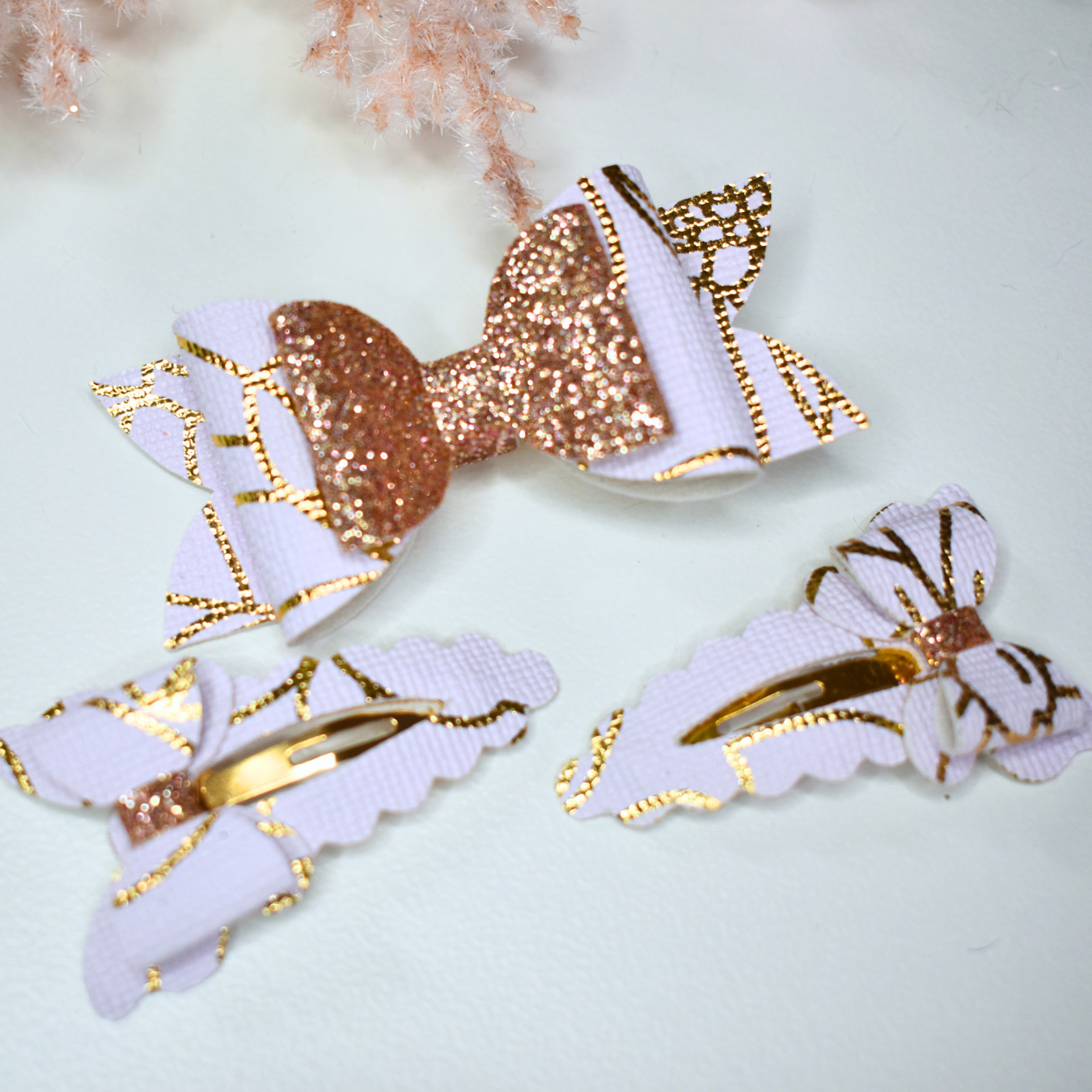 White & Gold - Set of 3