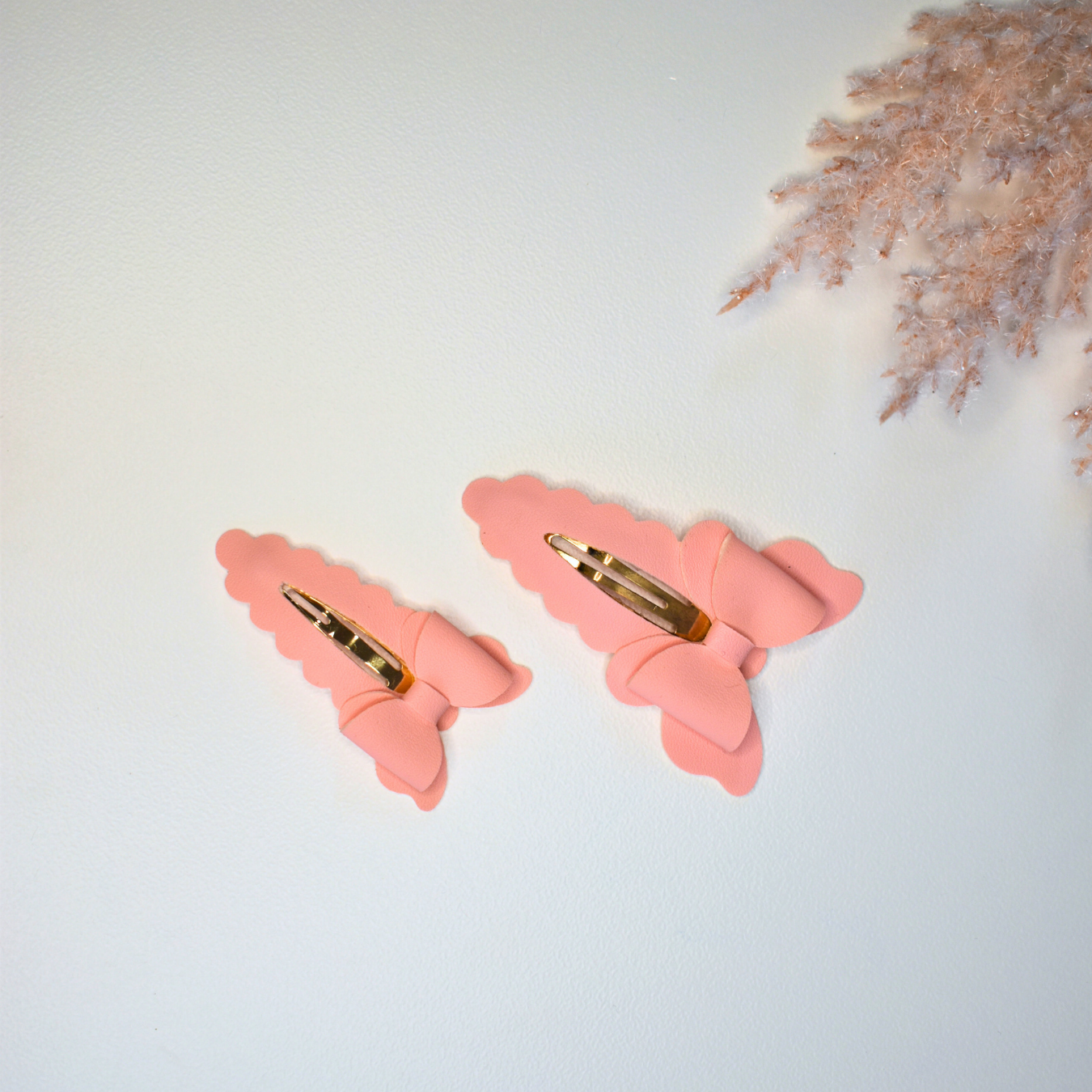 Peach Butterflies - Big & Small Sister Combo