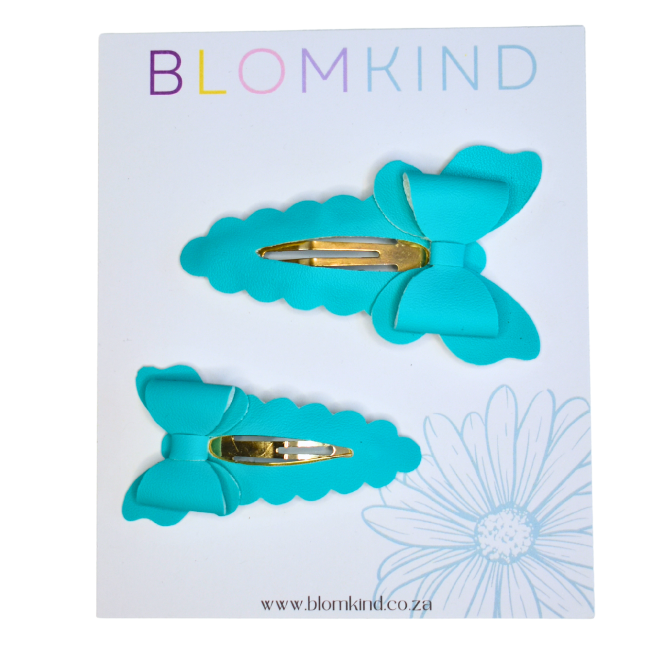 Turquoise Blue Butterflies - Big & Small Sister Combo