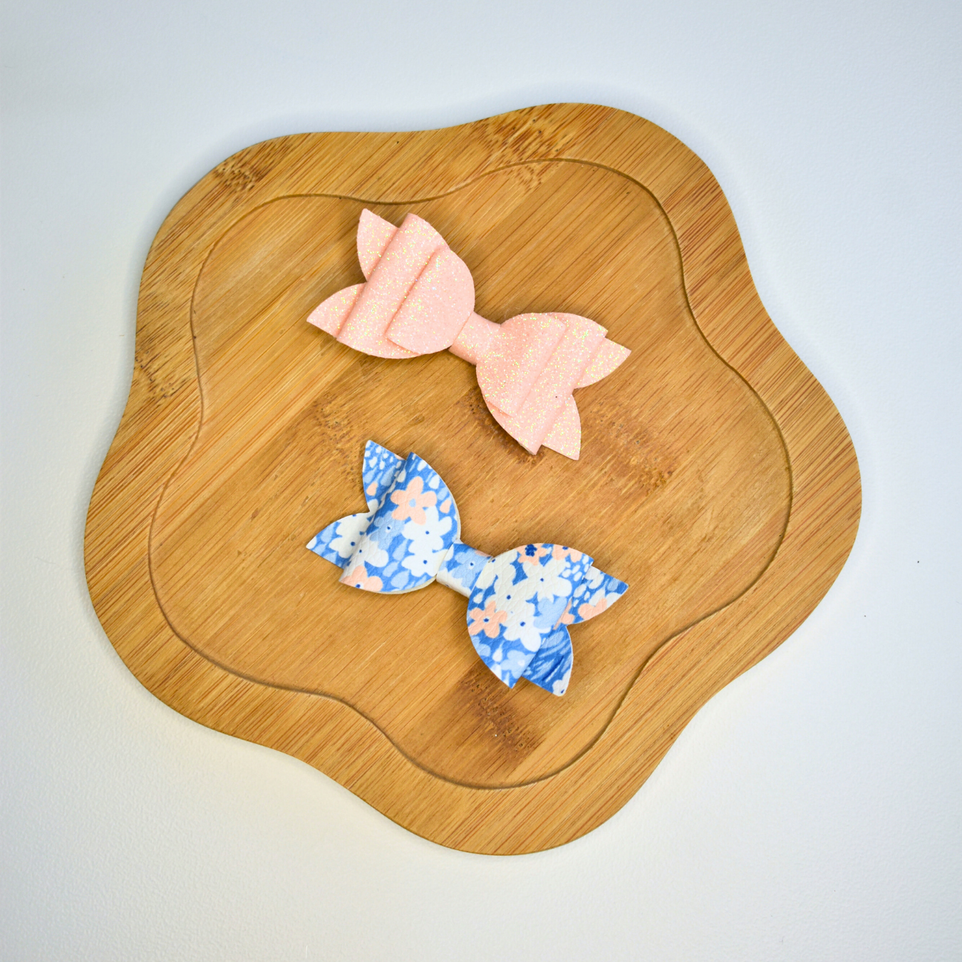 Flower & Peach Bow set of 2