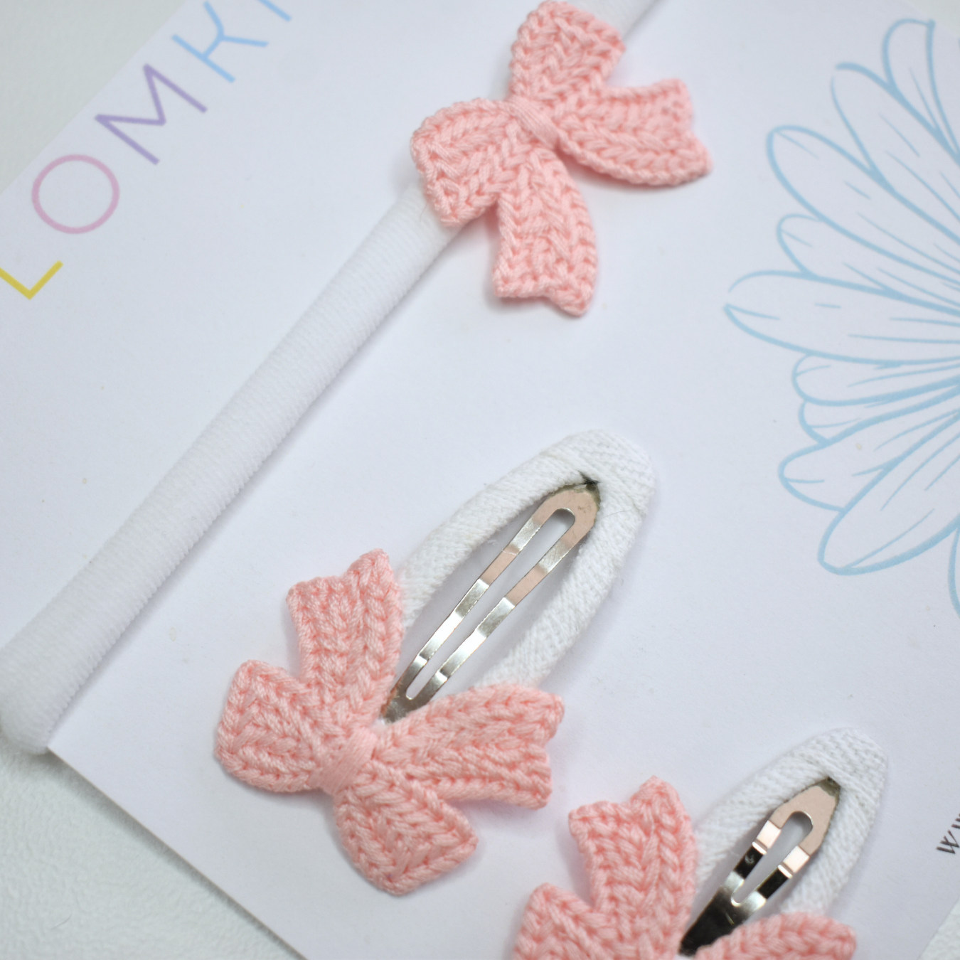 Sister Sprinkles Soft Apricot Headband & Clips Set