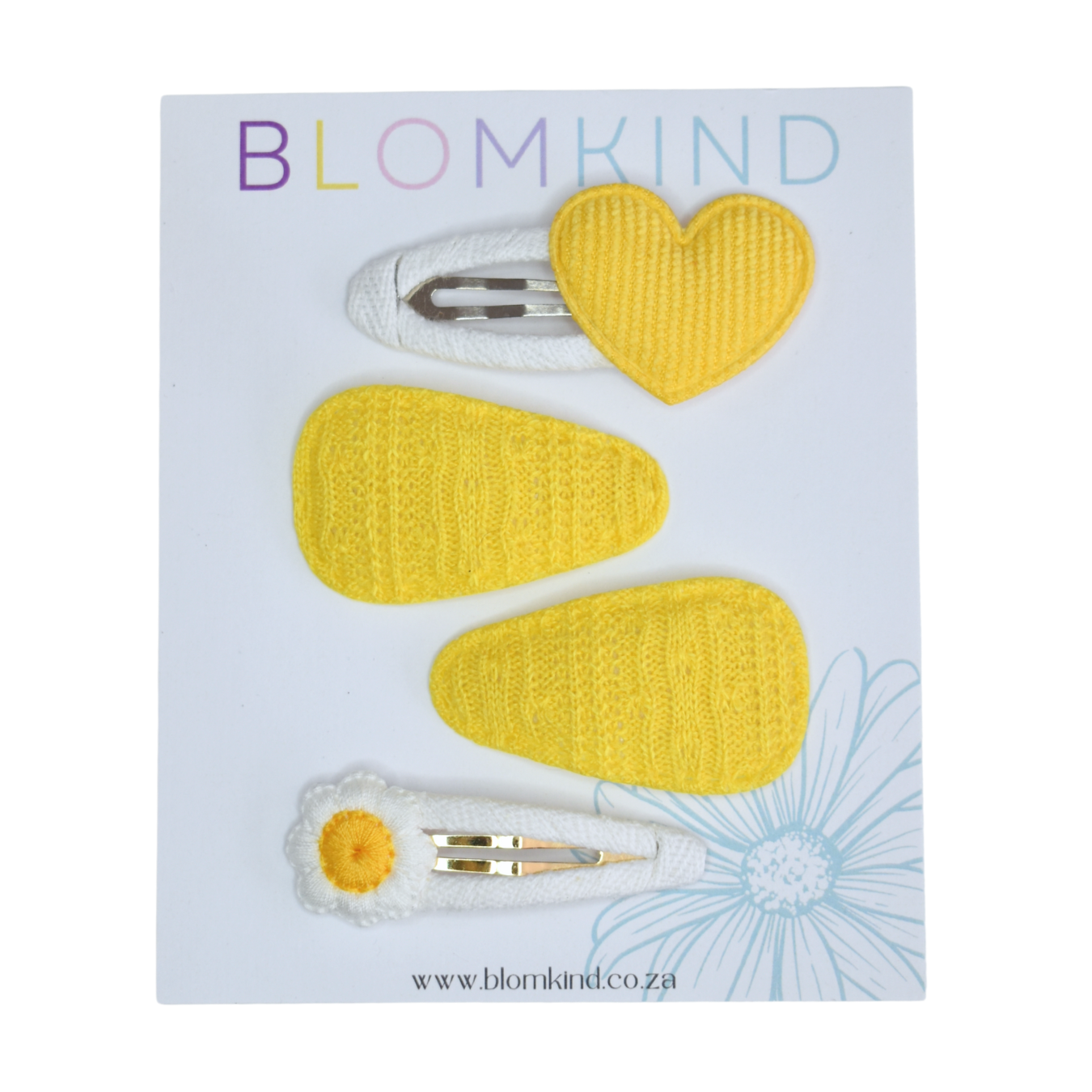 Sunny Heart Bloom Clips - Set of 4