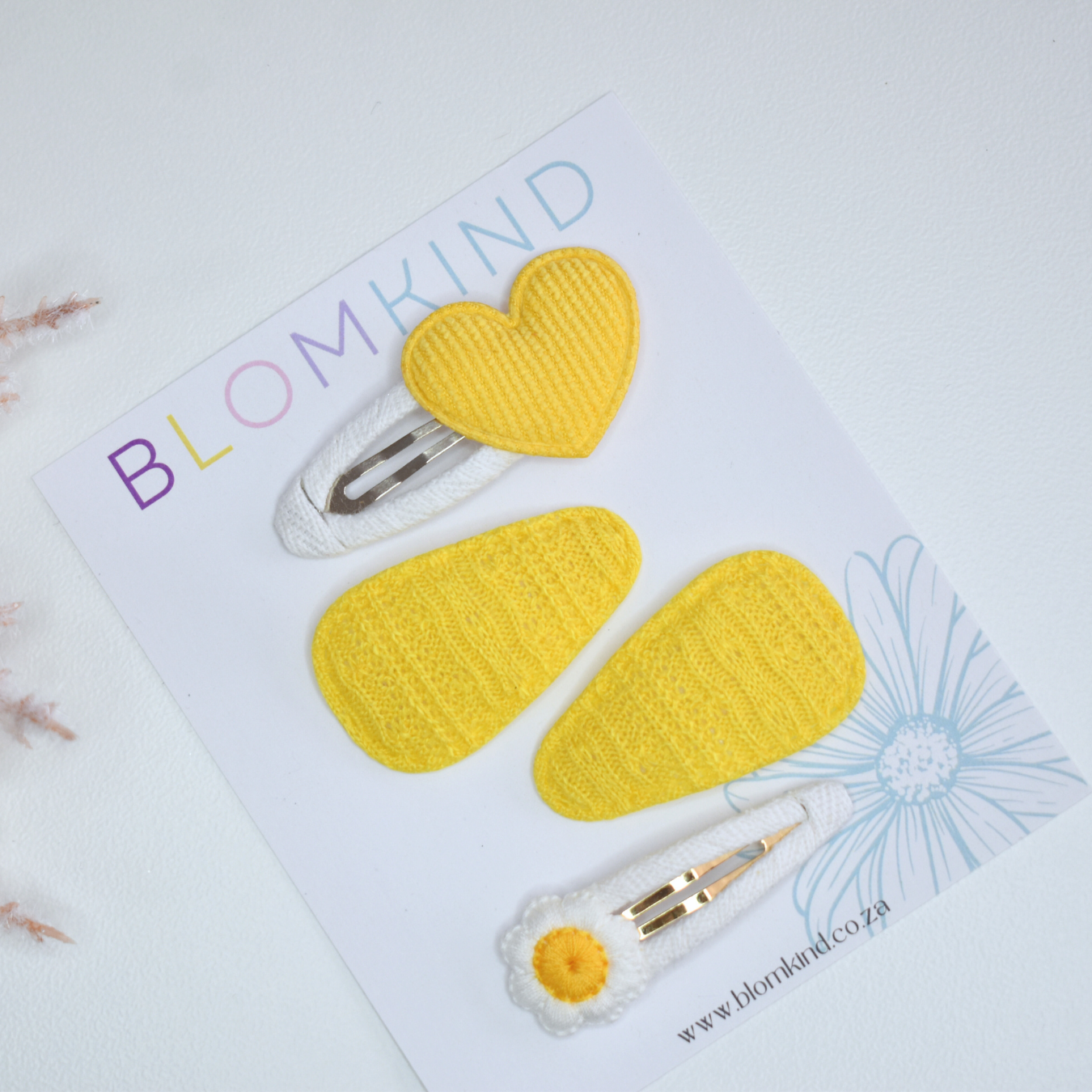 Sunny Heart Bloom Clips - Set of 4