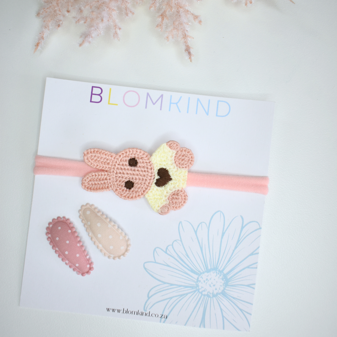 Woodland Meadow Bunny Headband & Clips Set