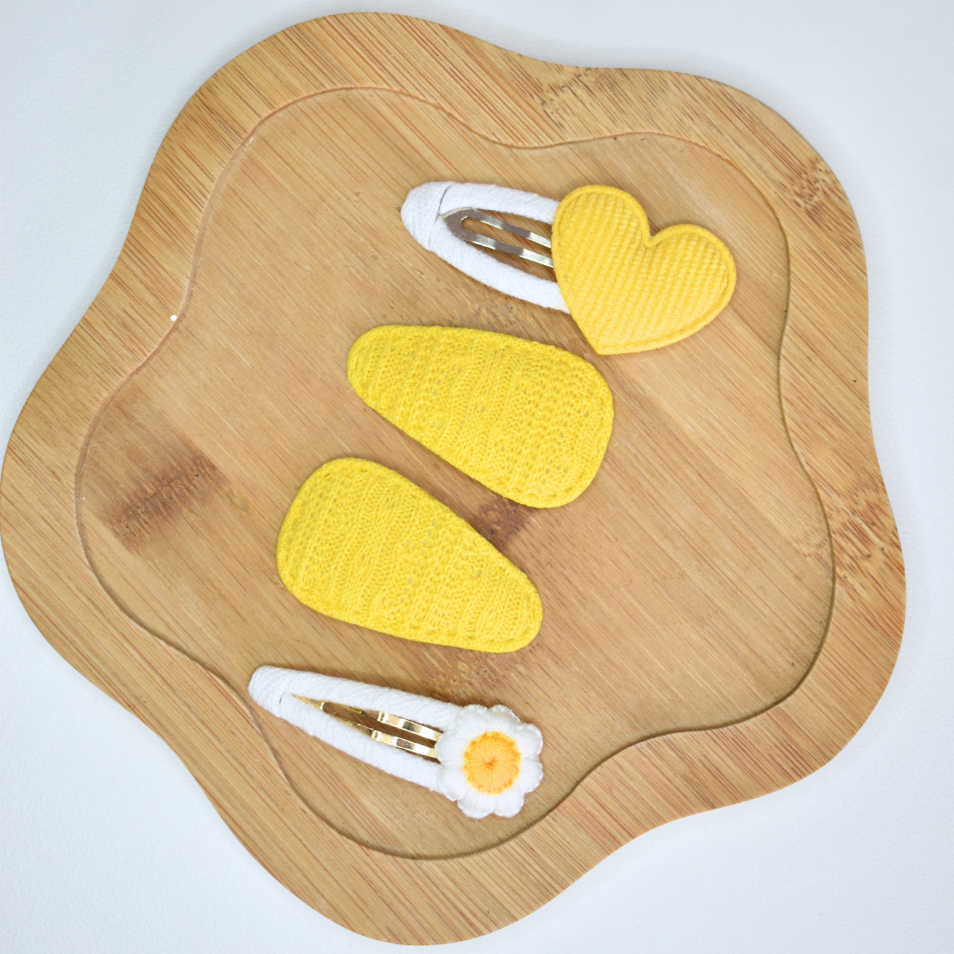 Sunny Heart Bloom Clips - Set of 4