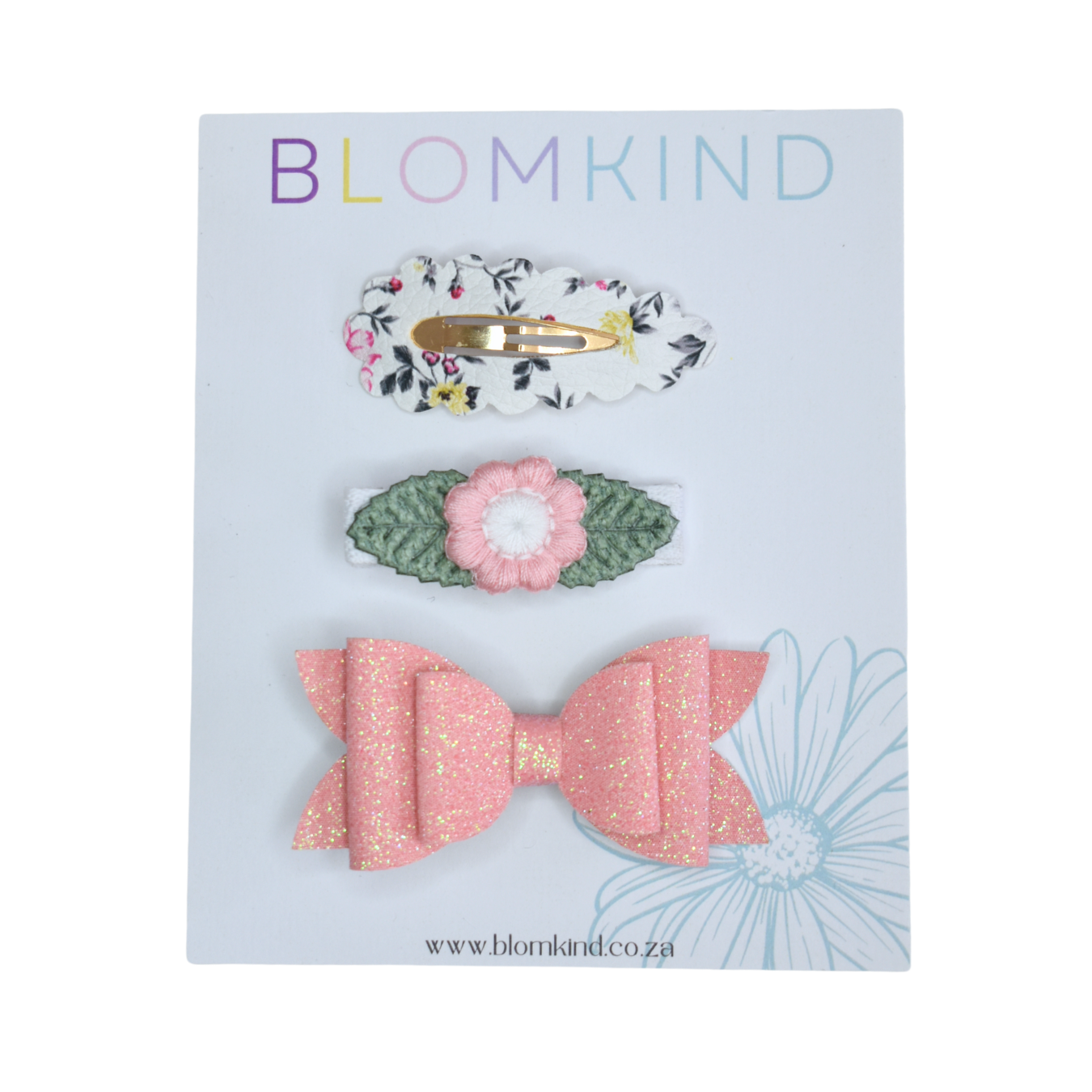 Blush Bloom Clips - Set of 3