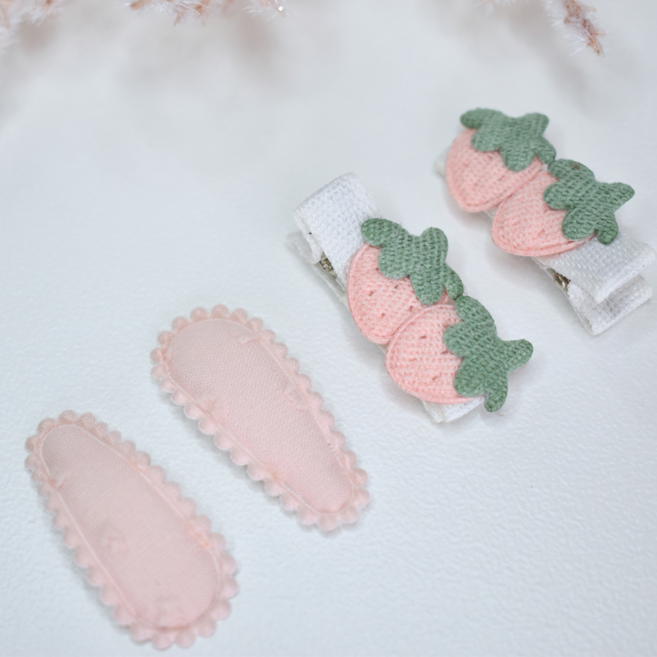 Tiny Strawberry Clips  - Set of 4
