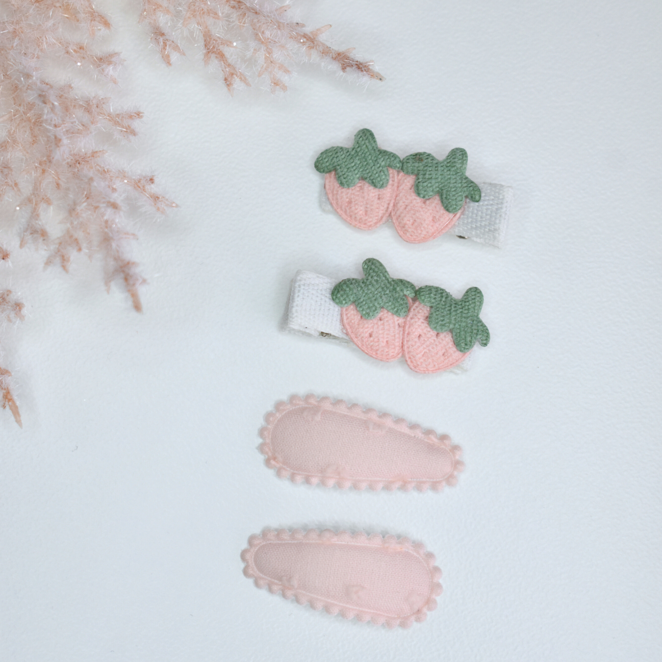 Tiny Strawberry Clips  - Set of 4