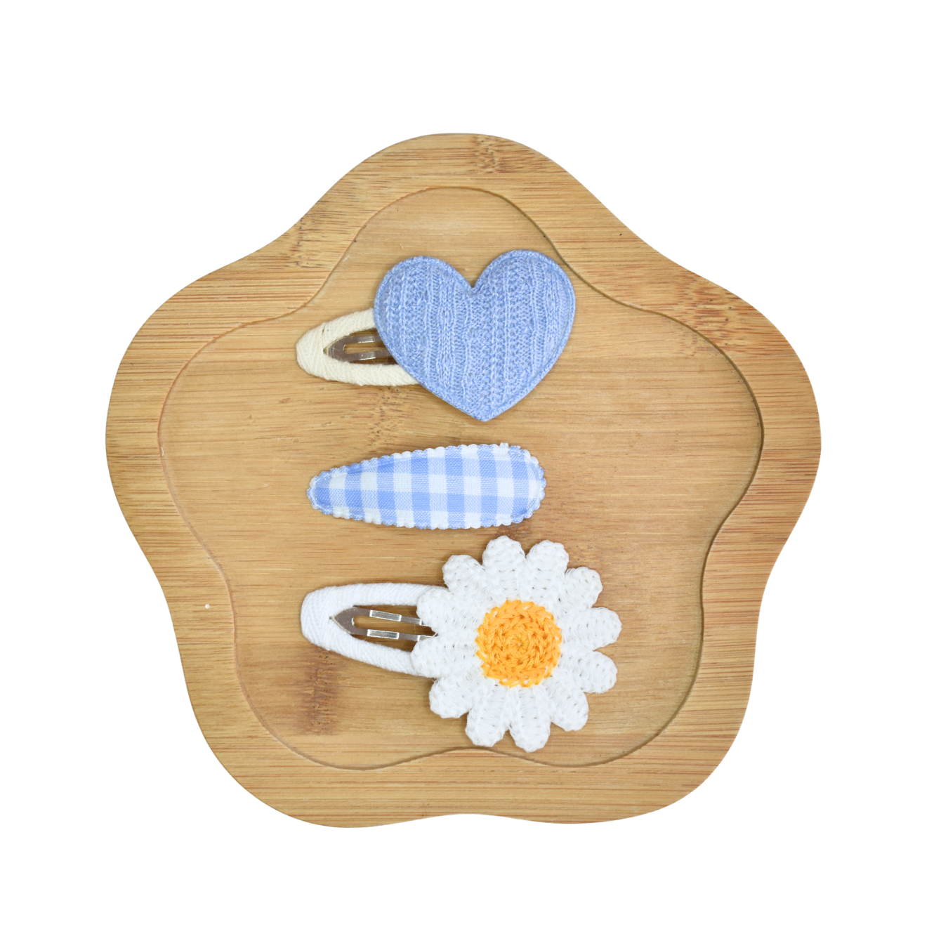 Garden Party Blue Clips - Set of 3