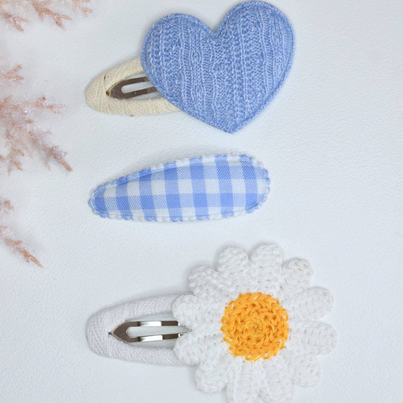 Garden Party Blue Clips - Set of 3