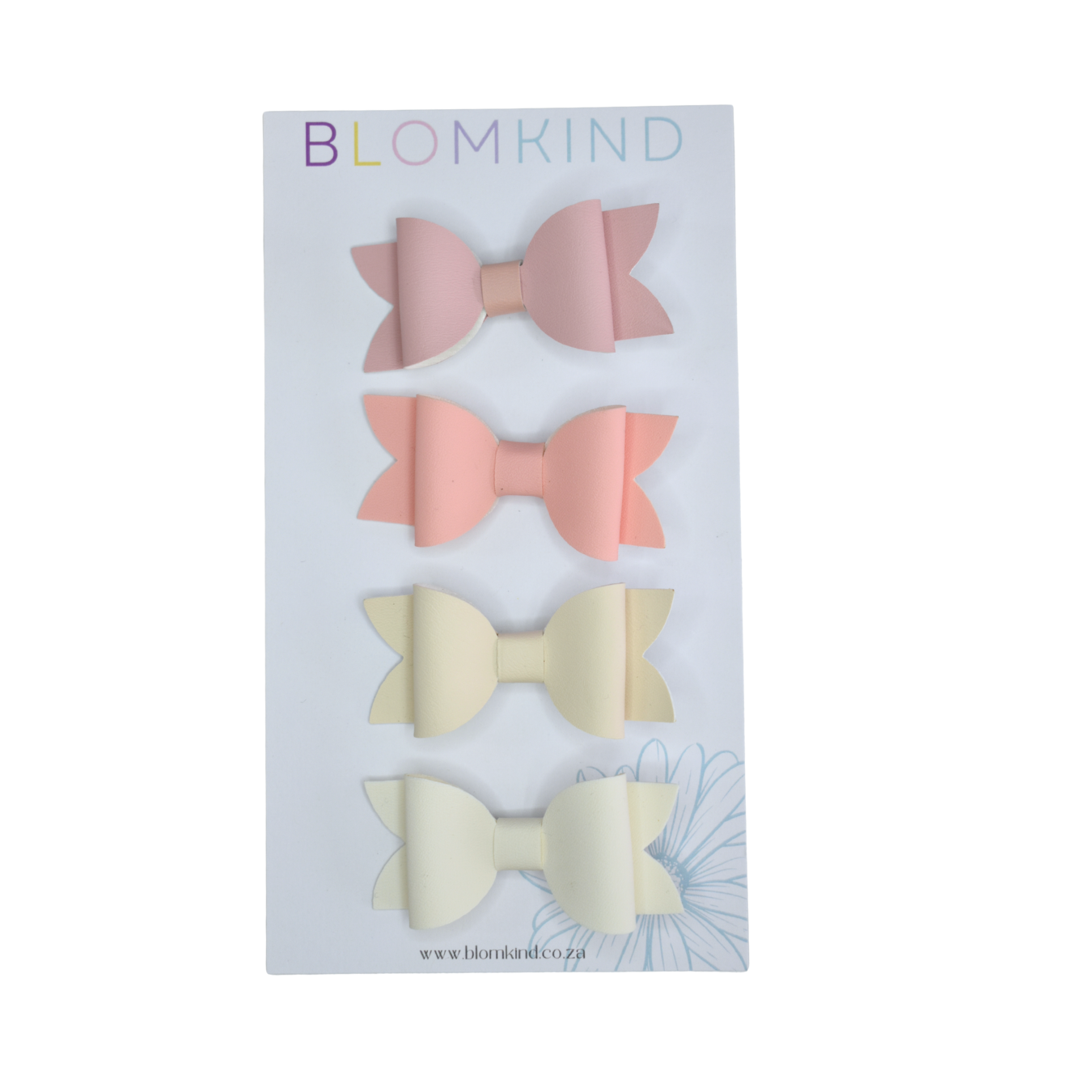 Rosy Glow Bows - Set of 4