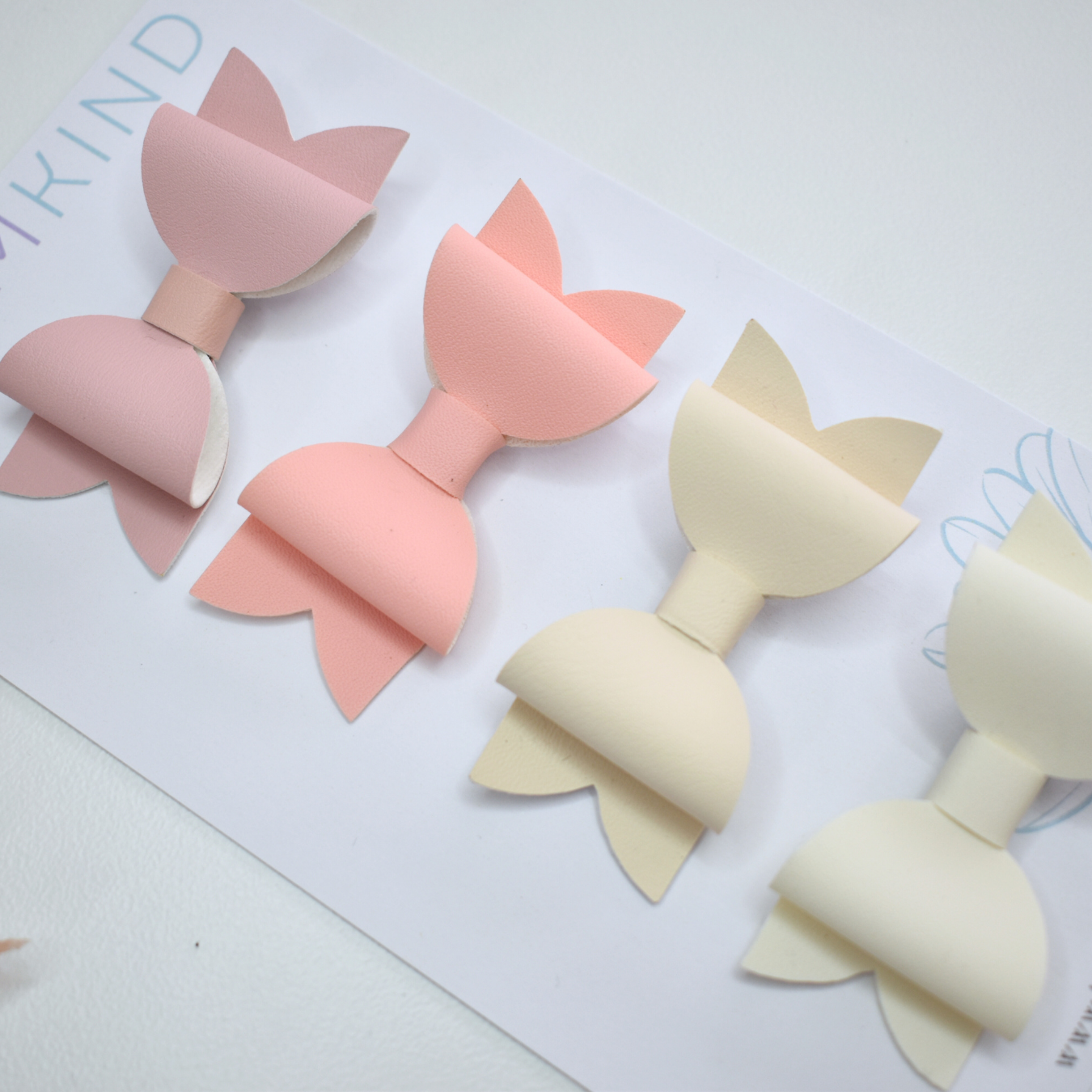 Rosy Glow Bows - Set of 4