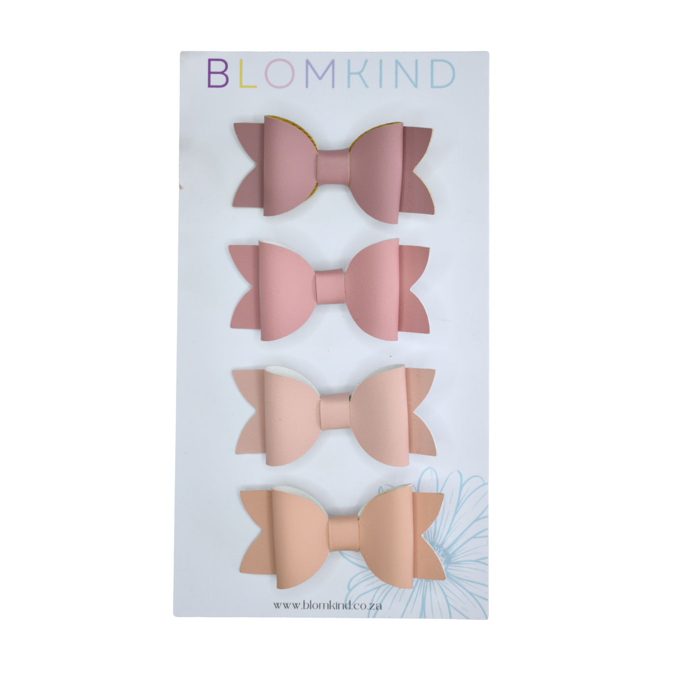 Blush Nude Bows - Set of 4