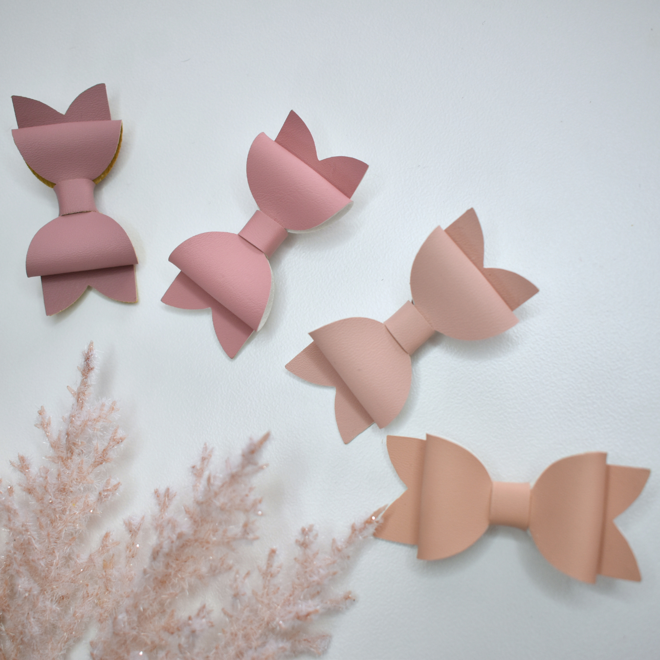 Blush Nude Bows - Set of 4