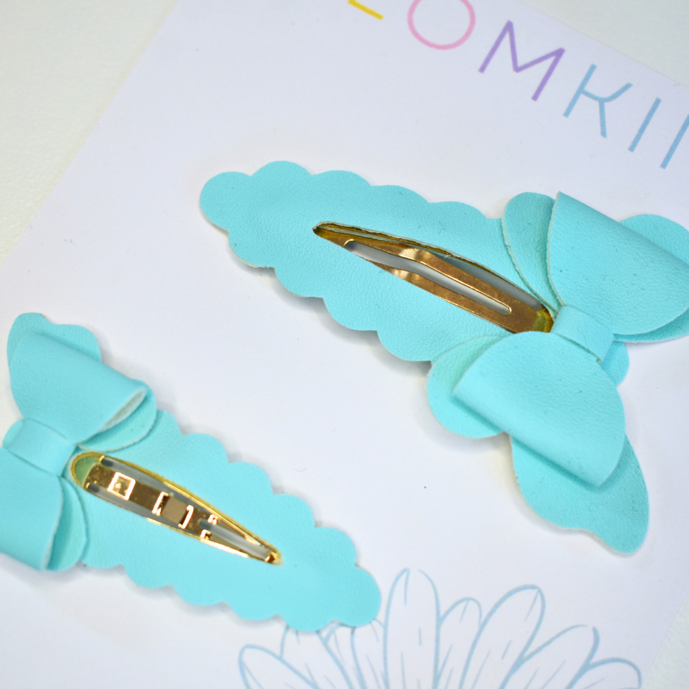 Aqua Blue Butterflies - Big & Small Sister Combo