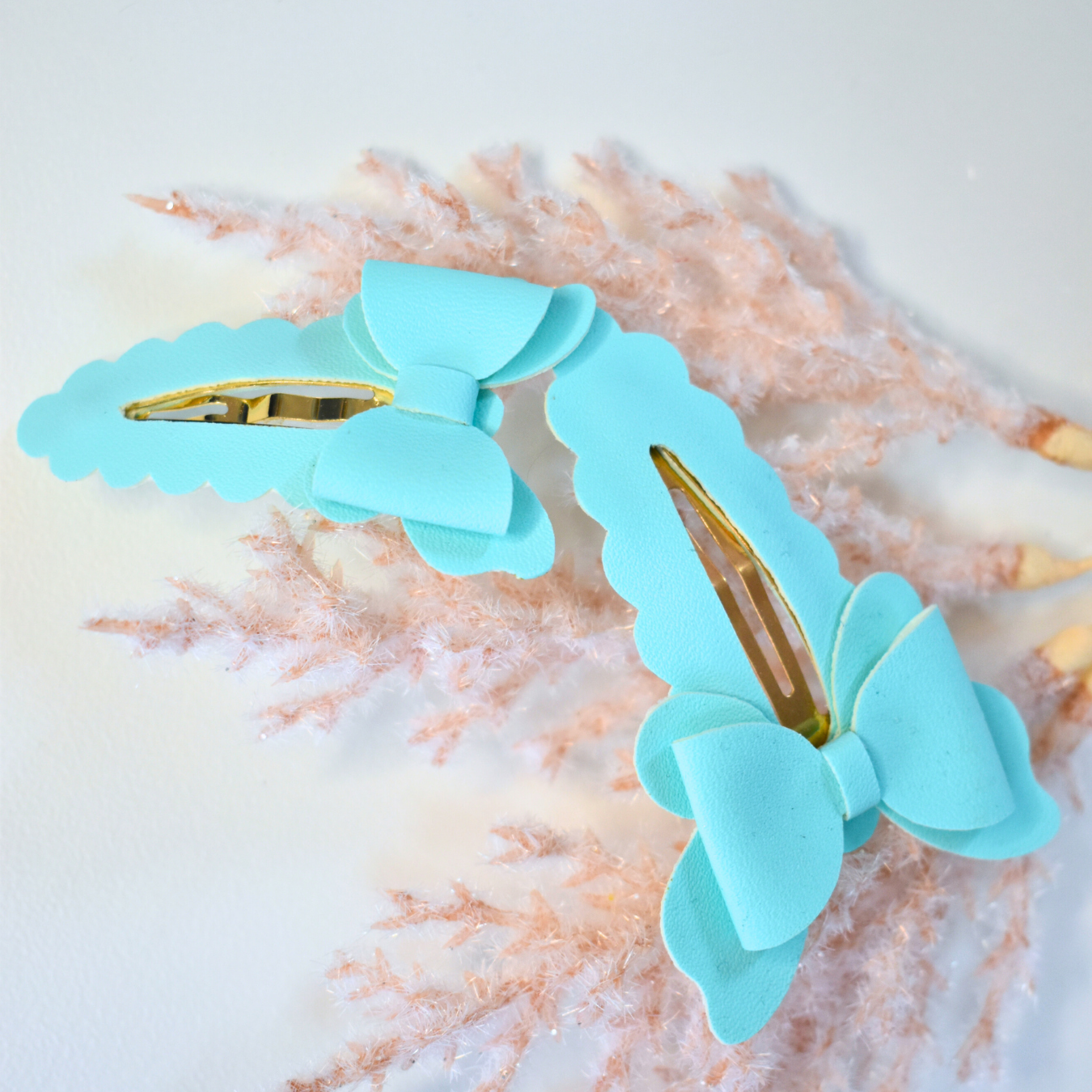 Aqua Blue Butterflies - Big & Small Sister Combo