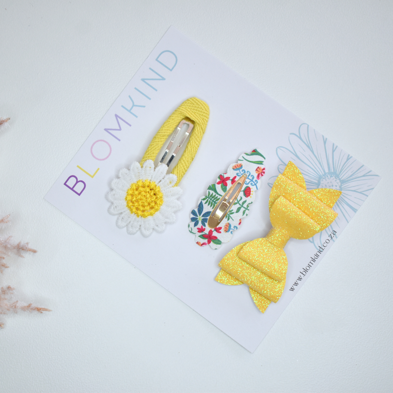 Large Sunflower Clips - Set of 3